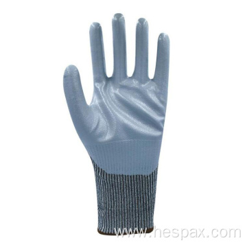 Hespax Anti-cut HPPE Smooth Nitrile Coated Protective Glove